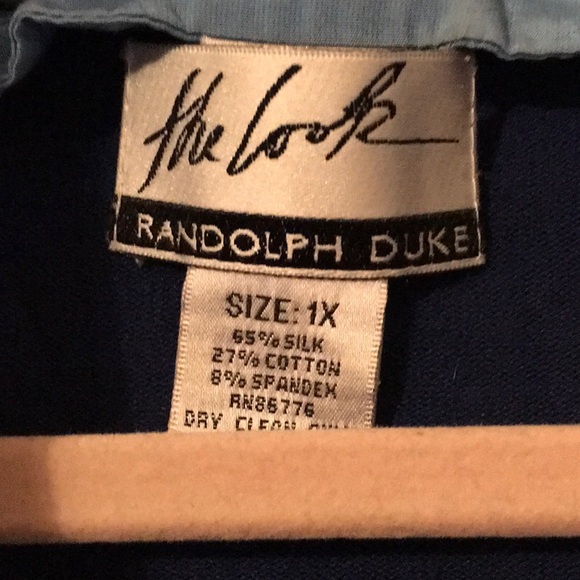EUC,RANDOLPH DUKE,1X,long sleeves,Blue w/collar sweater,soft like cashmere. - Picture 3 of 4